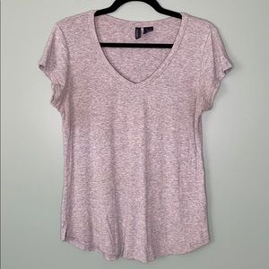 Cynthia Rowley Grey Basic V-Neck Tee Shirt